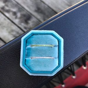 Zina Fine Jewelry Micropave bands (Diamond, Tsavorite) size 8